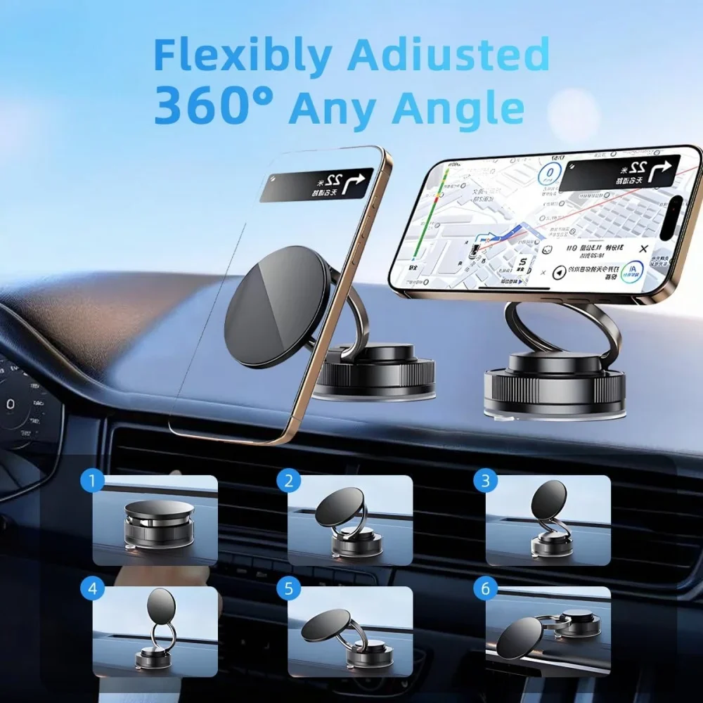 مطوّر 360 ° حامل هاتف مغناطيسي - مراجعة Car Phone Holder وسعره