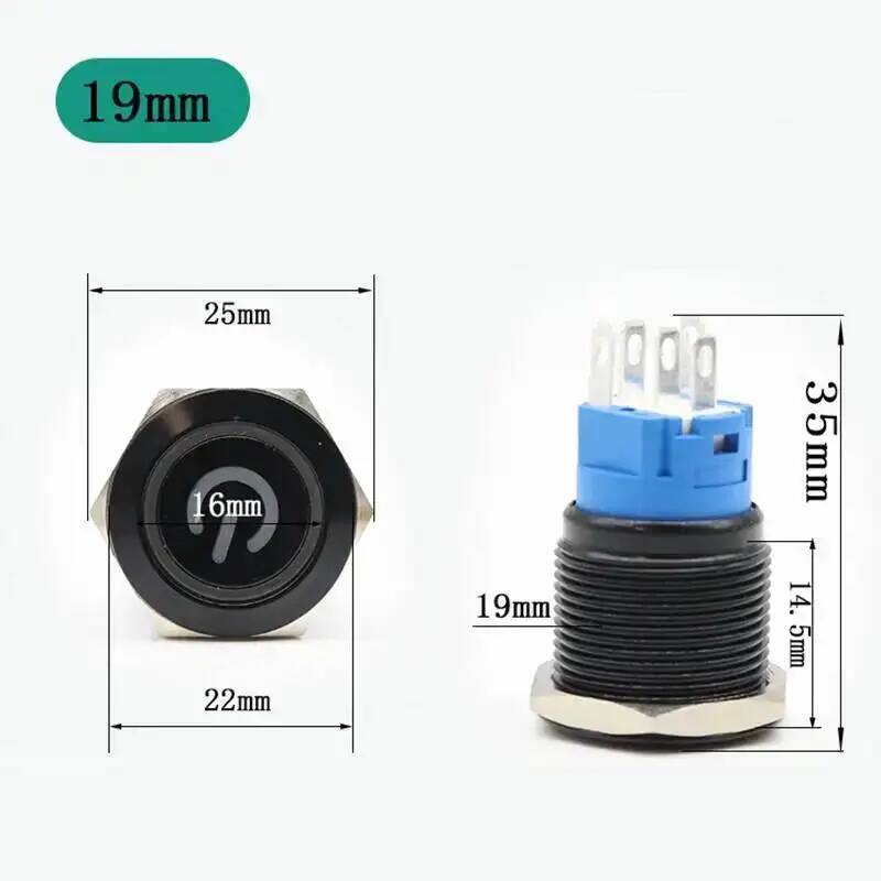 زر ضغط معدني مقاوم للماء 19 مم - مراجعة Car Led Light وسعره